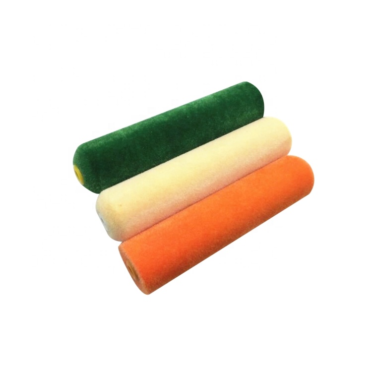 Flocked Edger Paint Roller ความหนาแน่นสูง Flocking Foam Roller Cover สำหรับจิตรกรรม Home Office Room