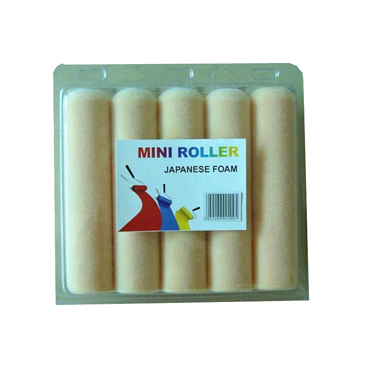 ชุดเติมลูกกลิ้งทาสีผนัง Flocking Foam Roller Cover Sponge Replacement Roller Set